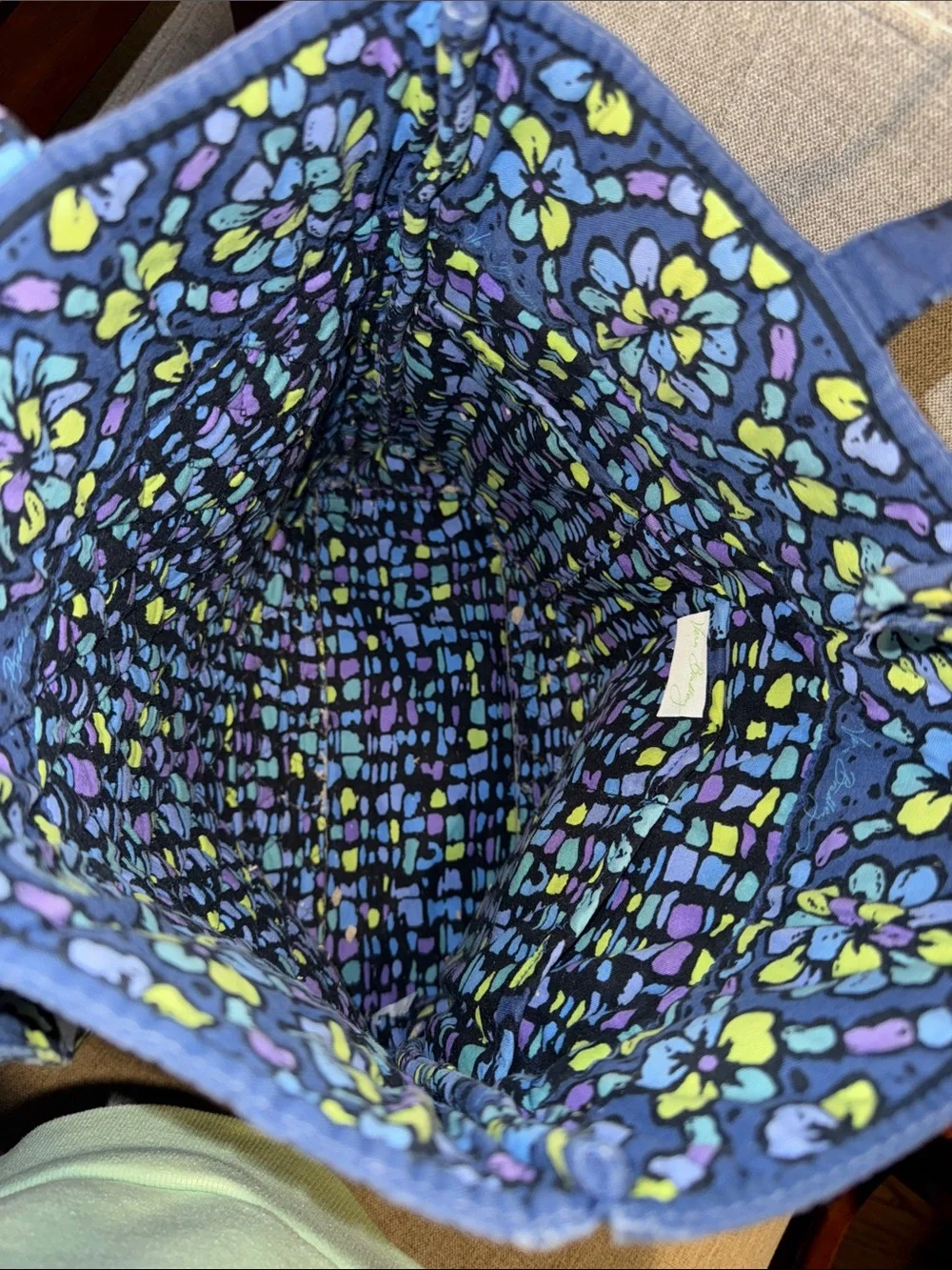 Vera Bradley Indigo Pop Blue Flower (retired) Tote Bag